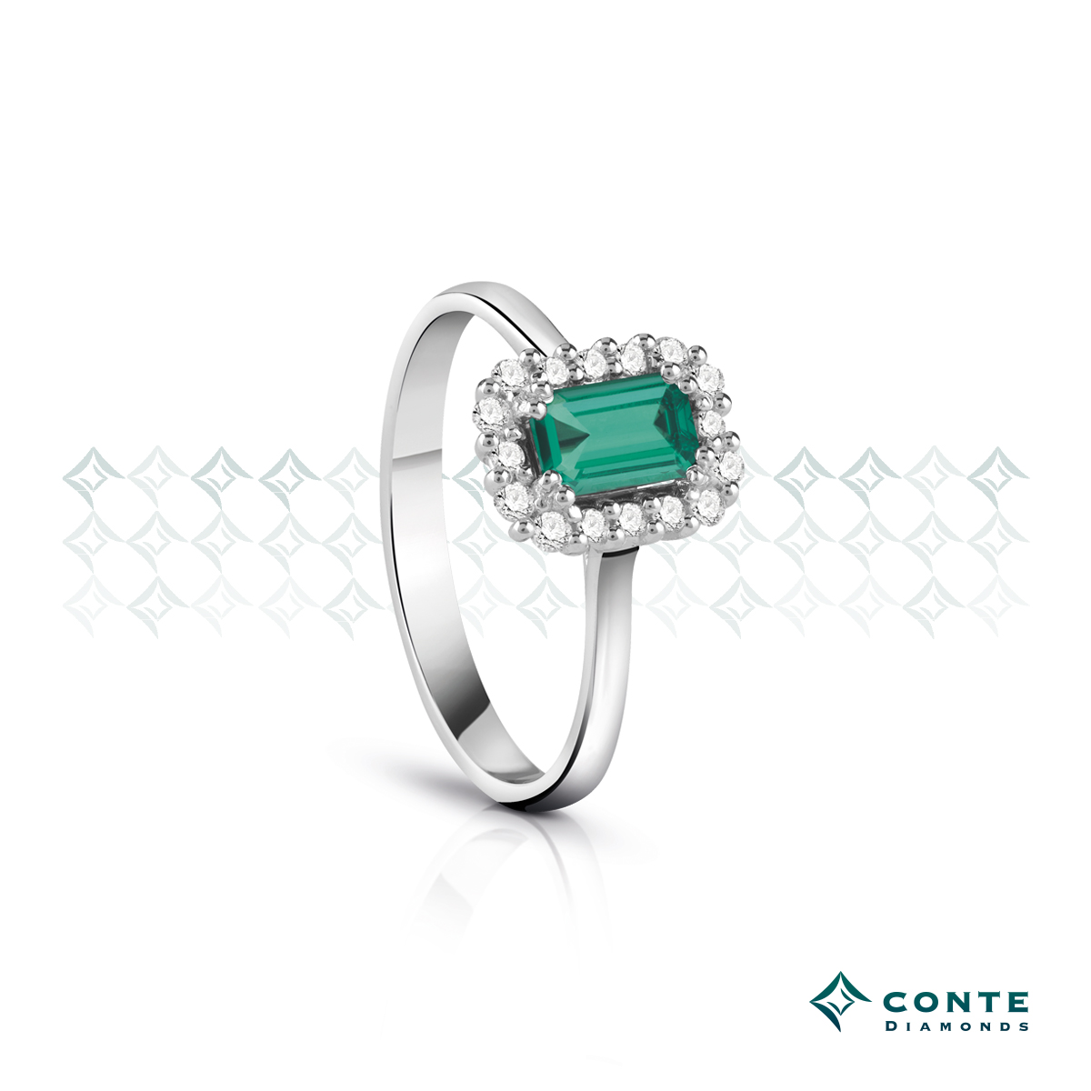 Anello con smeraldo ottagonale