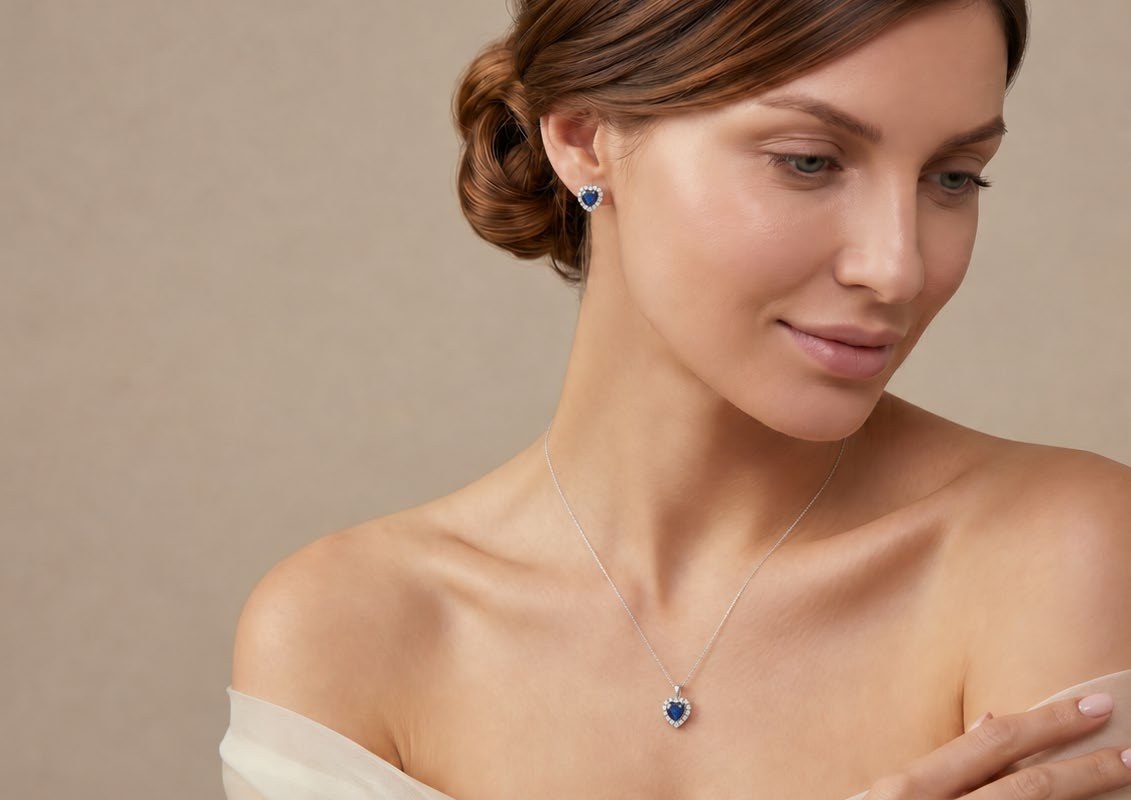Collezione Monamour di Conte Diamonds: anello, collana, orecchini con zaffiro, smeraldo, rubino